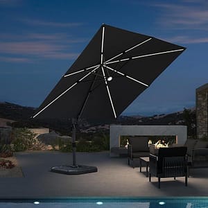PURPLE LEAF LED Economical 3M Patio Umbrellas Outdoor Umbrella with Lights PURPLE LEAF LED Economical 3M Patio Umbrellas Outdoor Umbrella with Lights